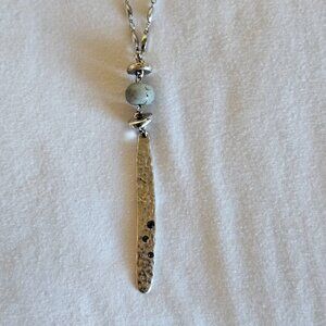 Hammered Silver Pendant Necklace